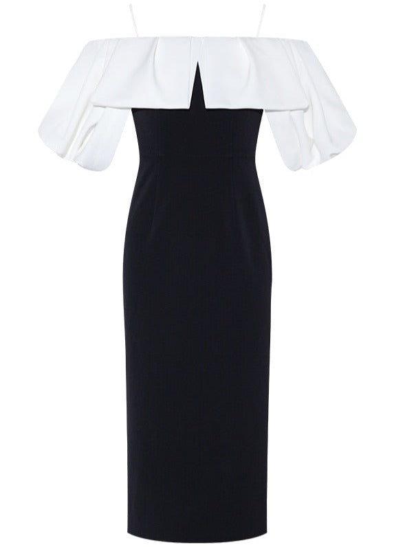 Off Shoulder Black/White Dress- New ...